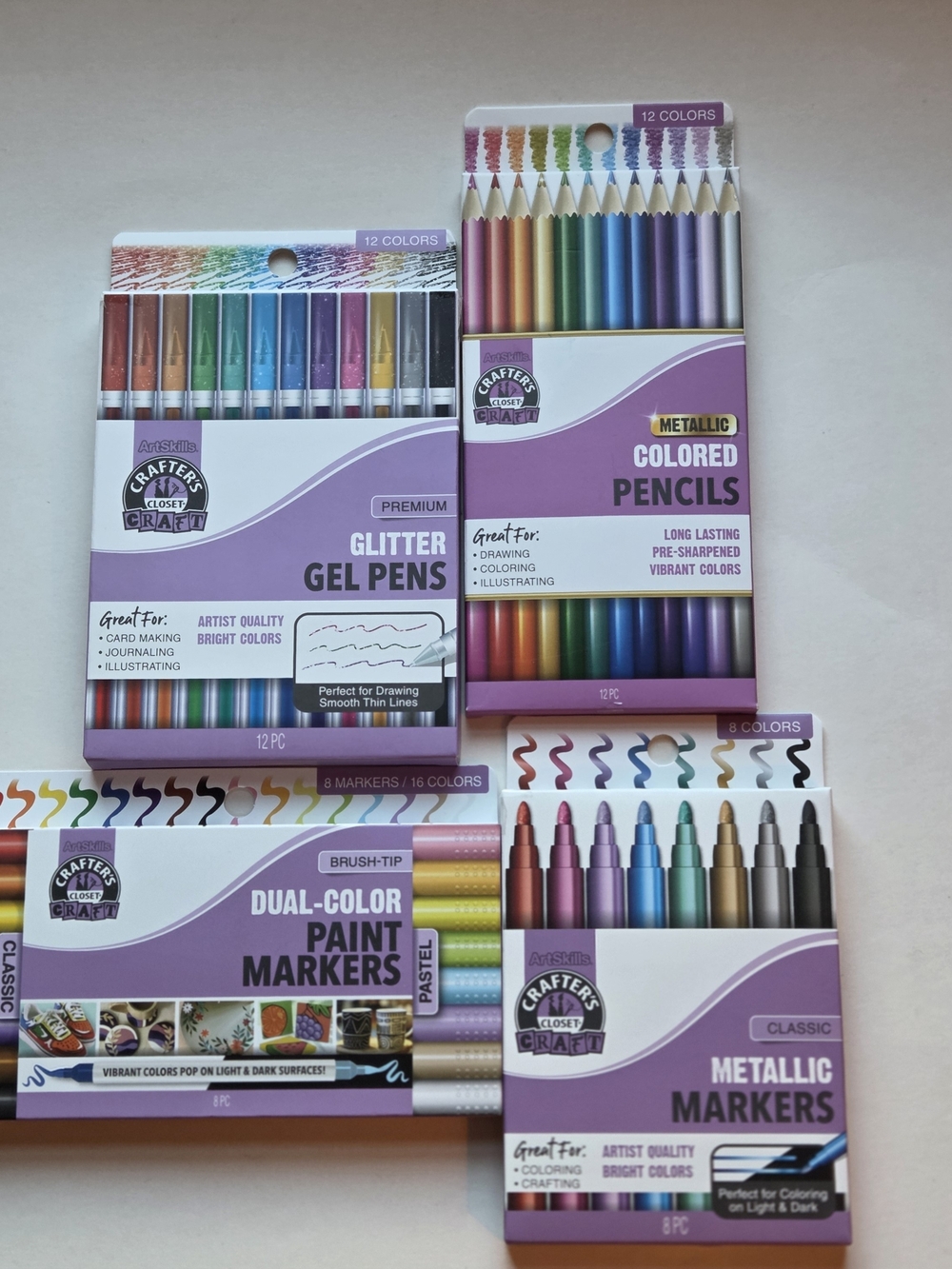 Bundle Of Crafter's Closet Assorted Art Set - Purple Accent